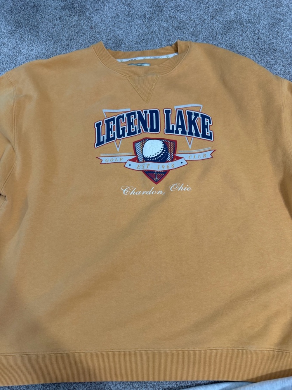 Men's Gold Crewneck Sweatshirt